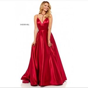 red sherri hill prom dress
